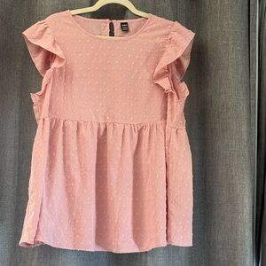 Pink Ruffled womens Dress 12/XL
